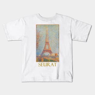 The Eiffel Tower (1889) by Georges Seurat Kids T-Shirt